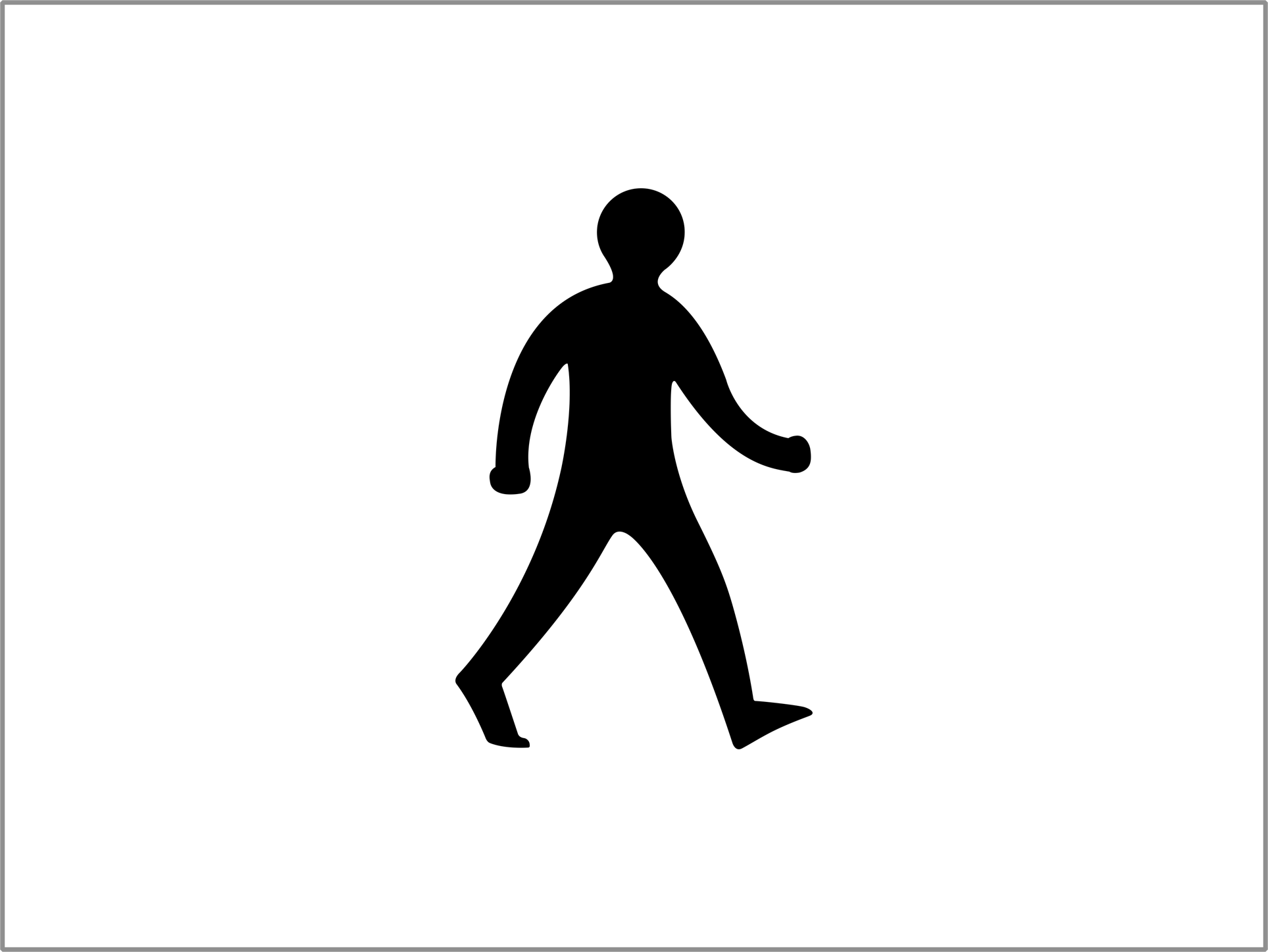 An illustration of a man walking
