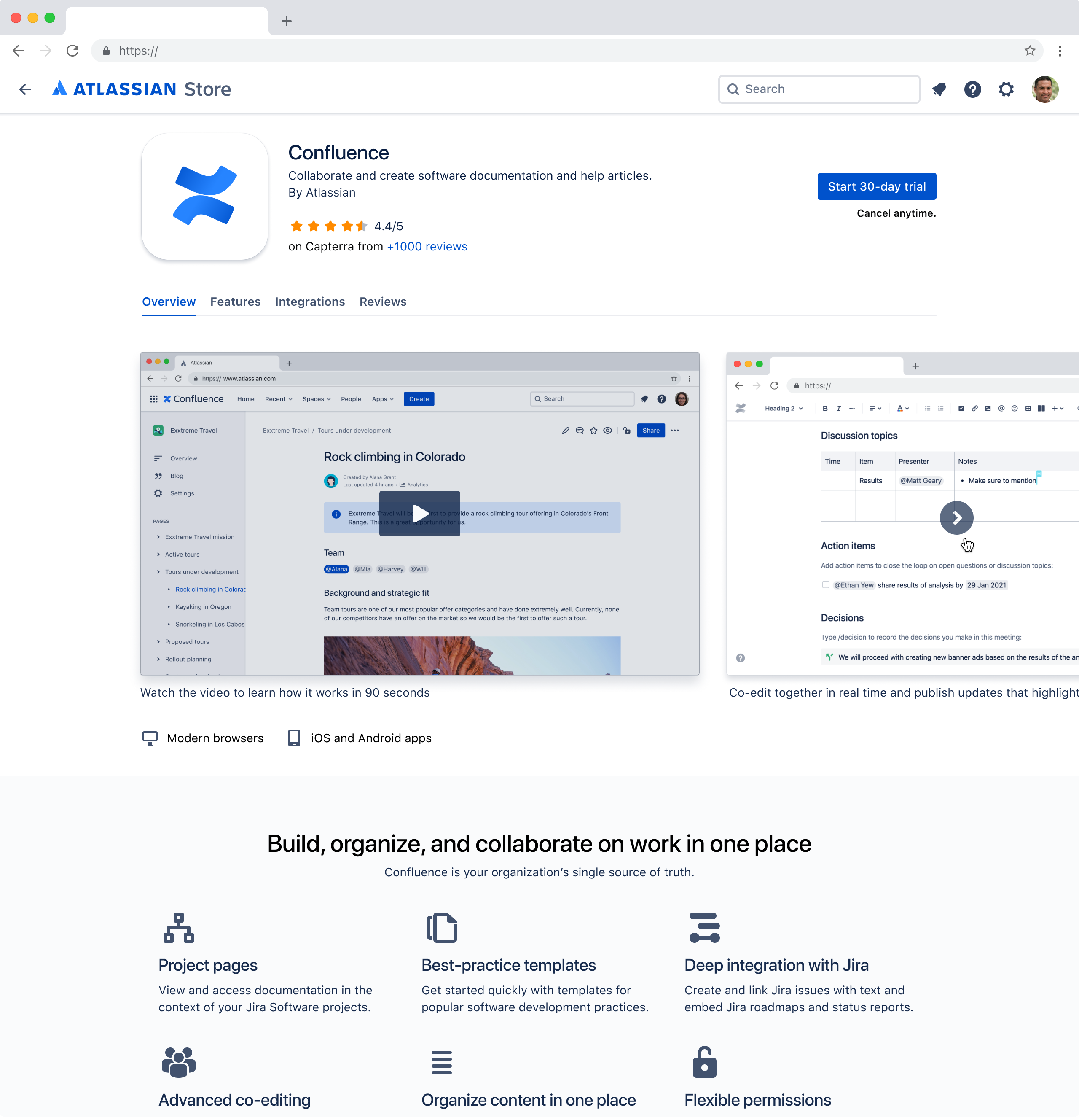 Product page
