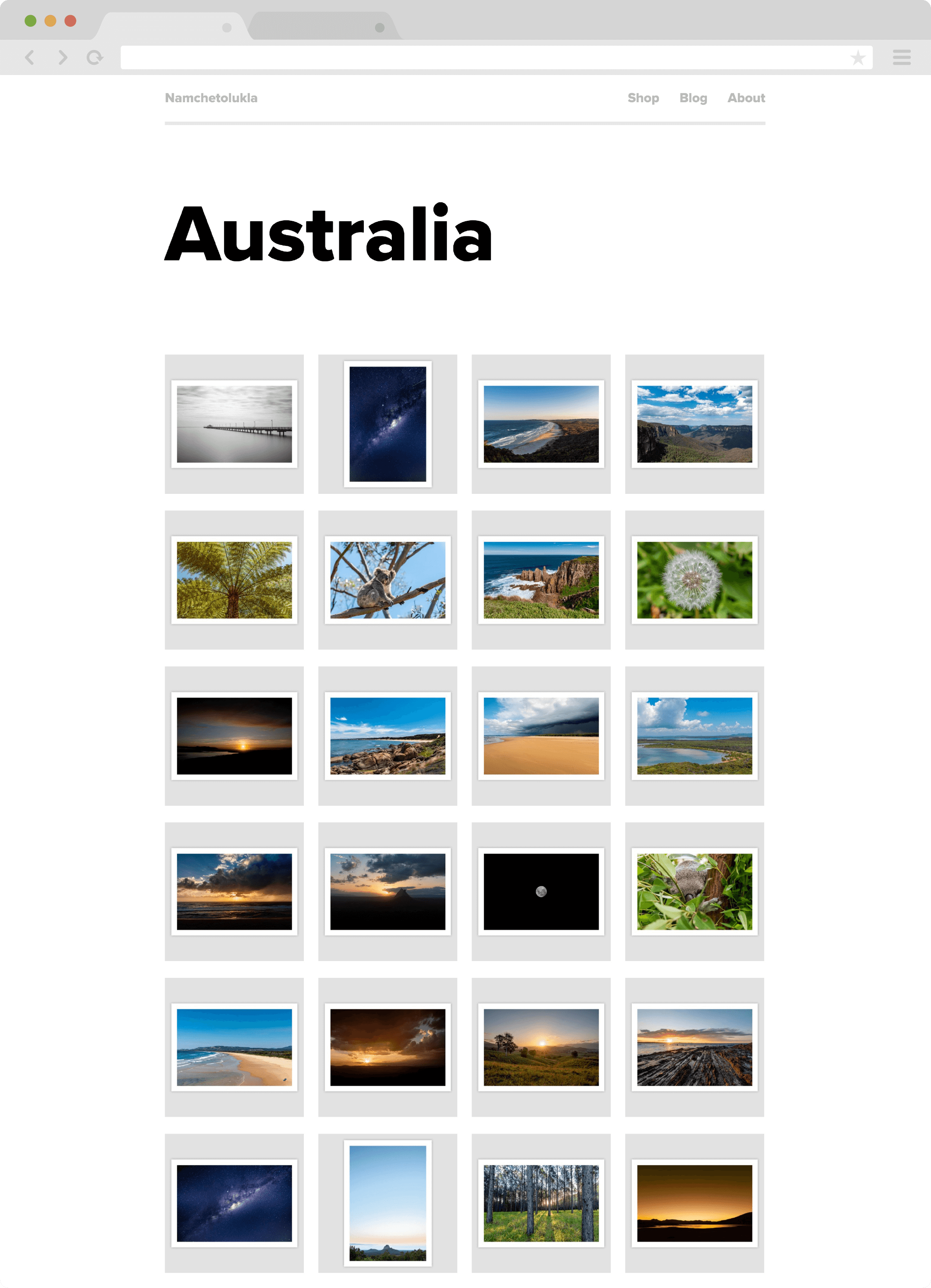 Shop category design